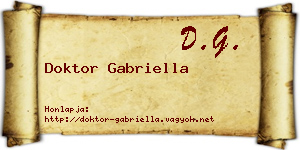 Doktor Gabriella névjegykártya
