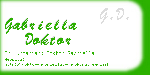 gabriella doktor business card
